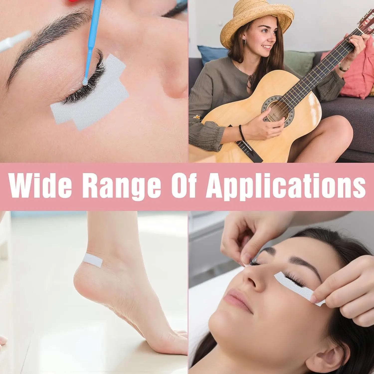 10 Rollen hypoallergenes Wimpernband – weiße, atmungsaktive Mikroporenstreifen für Wimpernverlängerungen (9 m x 1,2 cm, Salonqualität) – Detail 7