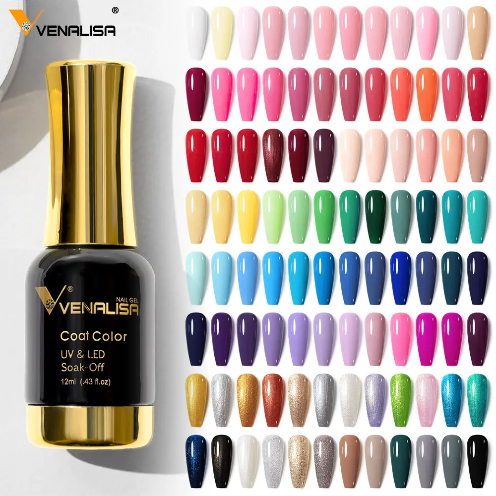 Venalisa Tempered Top Coat Nail Paint Gel 111 Colors Platinum Gel Polish Nail Soak Off UV LED Gel Polish Nail Lacquer Varnishes 3