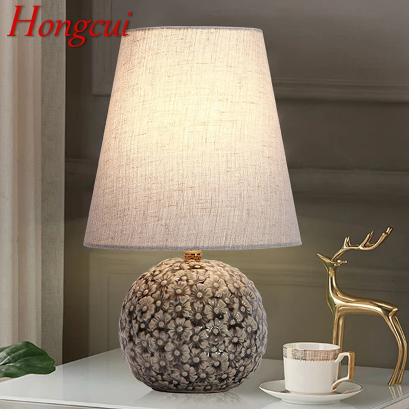 Hongcui Contemporary Table Lamp Led Creative Ceramics Dimmer Desk Light