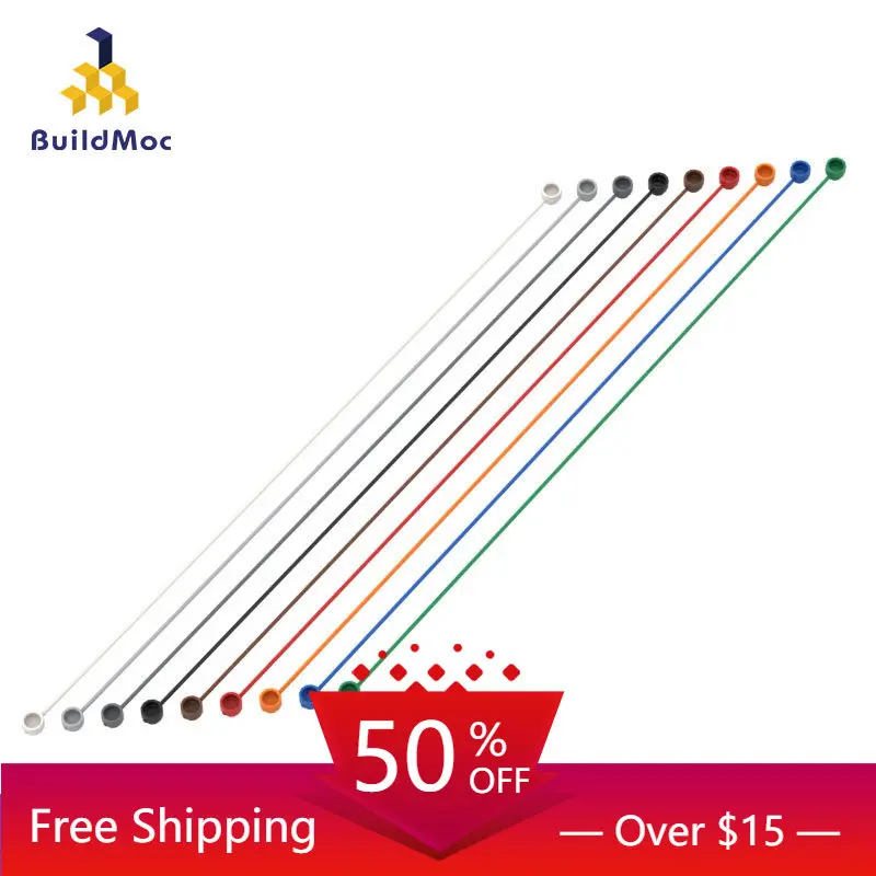 

10PCS MOC 63142 14225 1x30 String with End Studs 31L Overall Parts Building Blocks Parts DIY Educational Parts Kids Toys