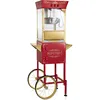 Movie Theater-Style Popcorn Machine Maker with Cart and 10-Ounce Kettle - Red, Vintage-Style Popper on Wheels 1