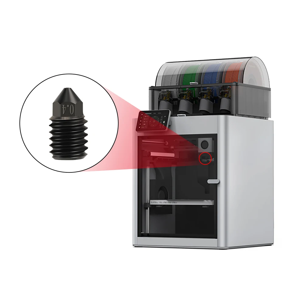 Boquilla de acero endurecido para impresora 3D, clon de alto flujo para babulab x1c p1p, Hotend actualizado, 1/2/3 piezas