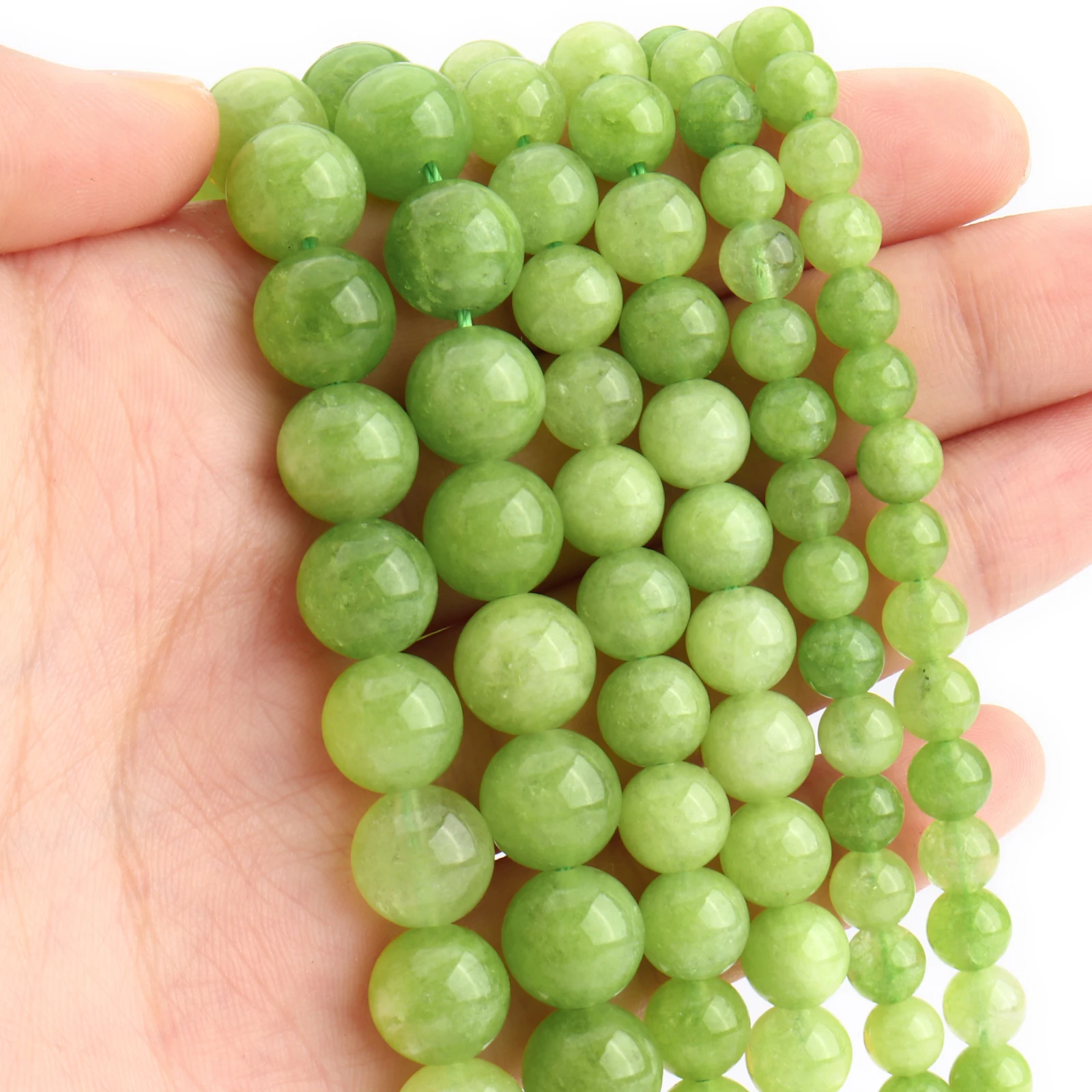 100pcs 6mm Peridot Beads Natural Gemstone Beads Round Loose Beads for  Jewelry Making