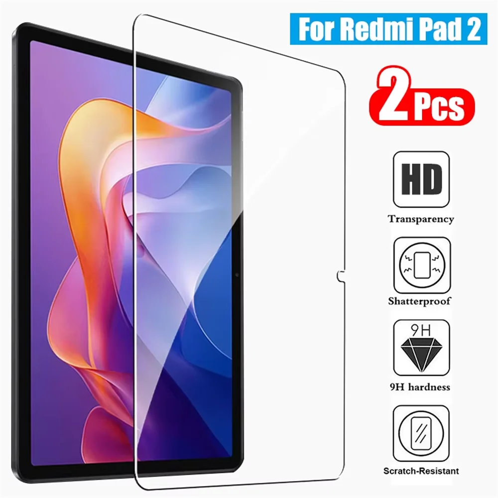 2-Pack Tablet Tempered Glass Screen Protector - Anti-Scratch, Anti-Fingerprint, HD Quality Protective Film