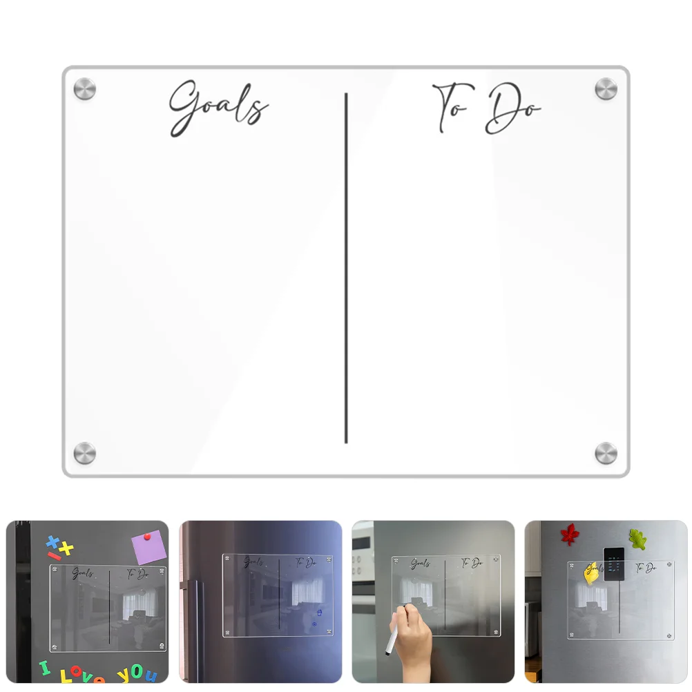 

Note Board Magnetic to Do List for Fridge Clear Planning Boards Refrigerator Blank Calendar