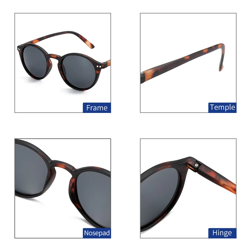 ZENOTTIC 2023 Fashion Polarized Sunglasses Men Women Brand Designer Retro Round Sun Glasses Vintage UV400 Goggles Shades_voghion.com