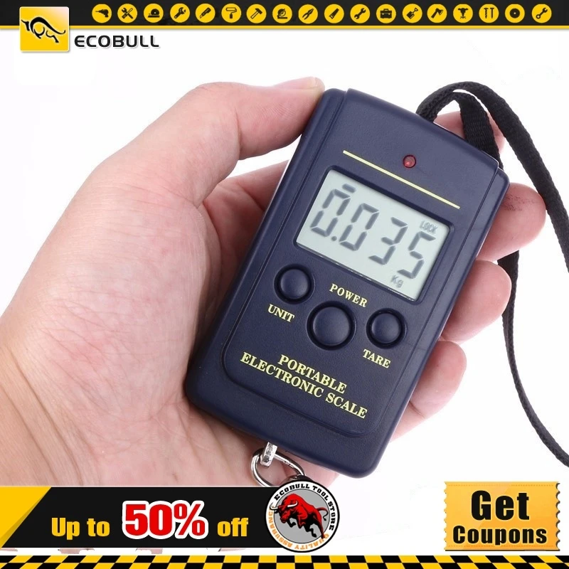 40kg/10g digital handy scales electronic hand scales for fishing lcd pocket digital electronic