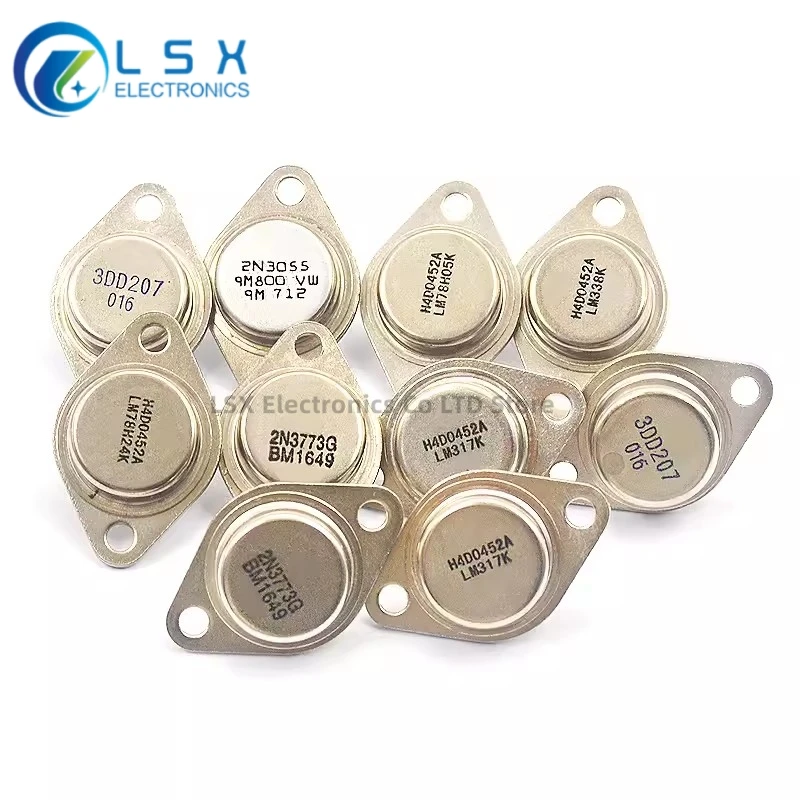 10 Pz 2 N3773 3 Dd207 Lm78H05K Lm317K Lm338K Lm78H24 2 N3055 Triodo Ad Alta Potenza Guarnizione In Oro Tappo In Ferro Npn To3 Inverter Uso Speciale
