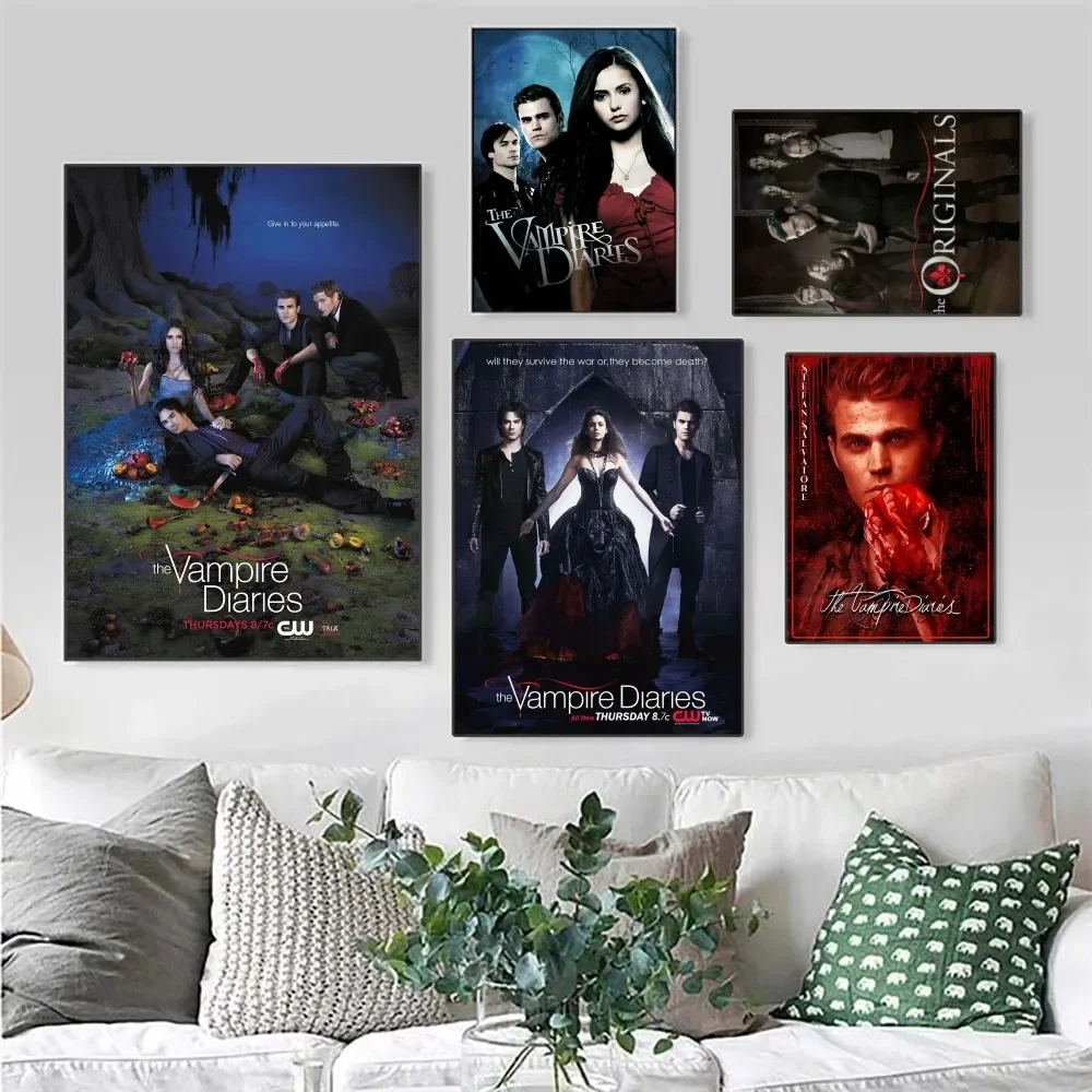 The Vampire Diaries Movie Poster Kraft Club Bar Paper Vintage Poster Wall Art Painting Bedroom Study Stickers
