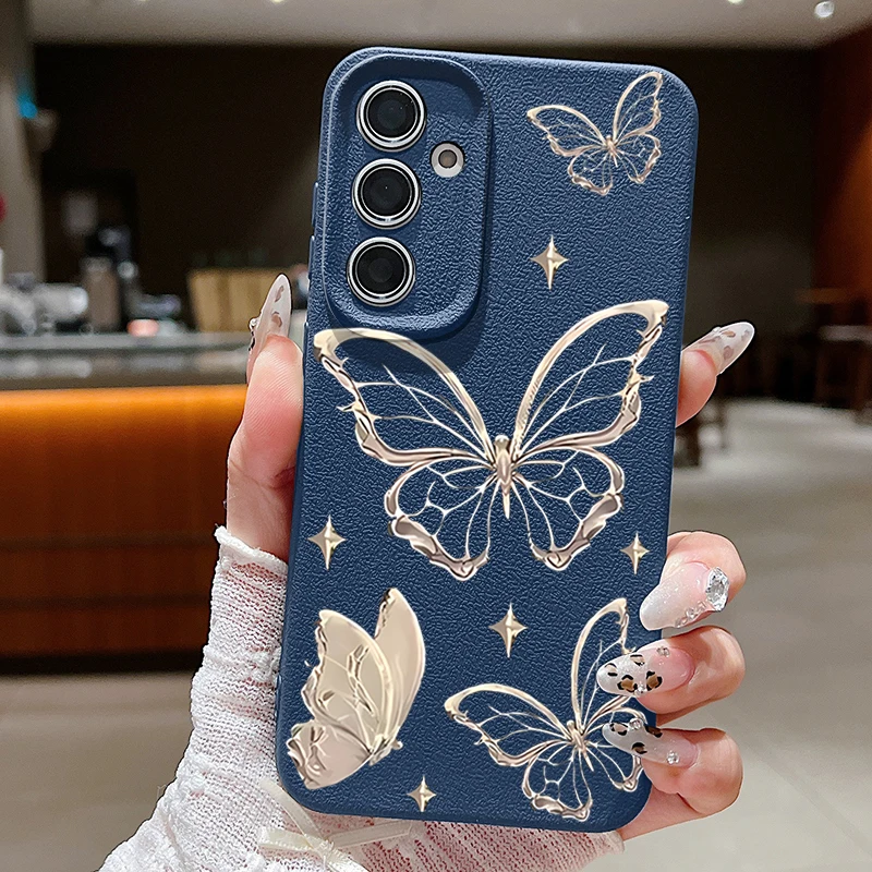 Golden Butterfly Design Phone Case - Elegant and Stylish Protection