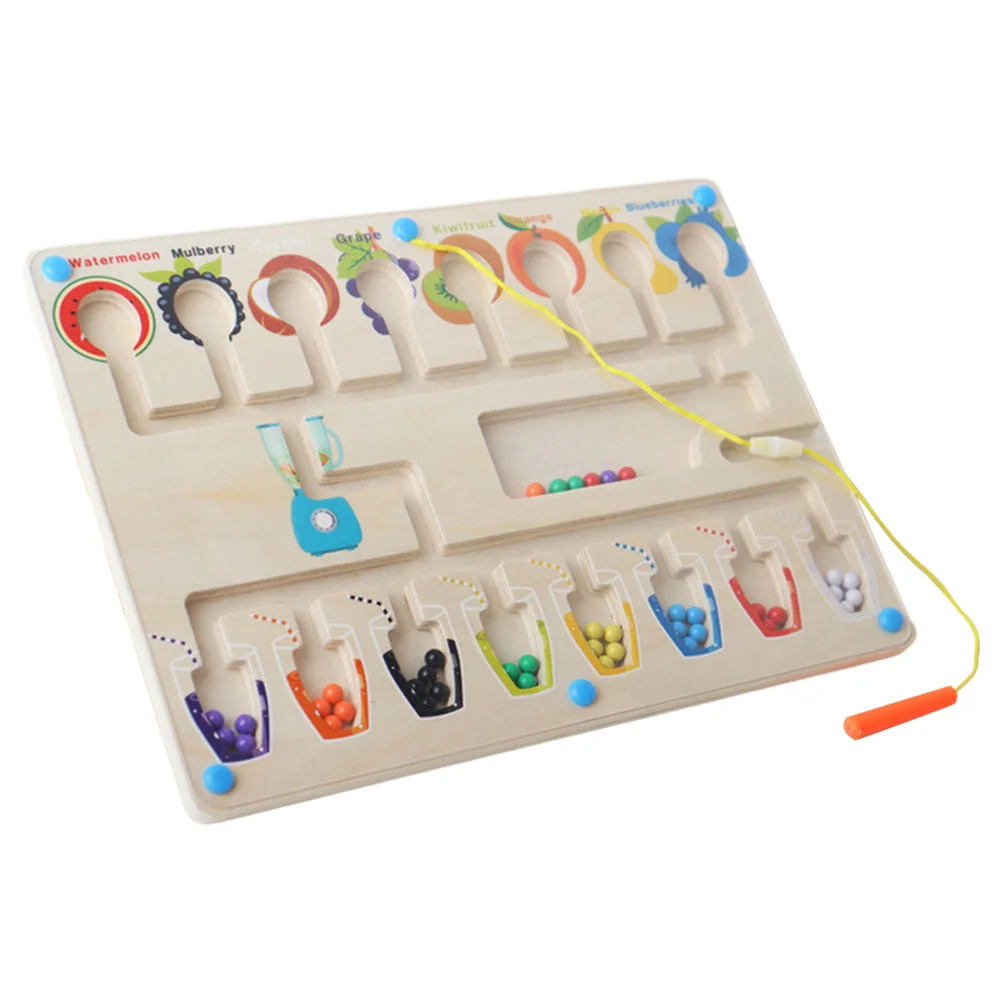 

Magnetic Color Matching Maze Fruit Montessori Toy Educational Wooden Magnetic Puzzle Board Toy