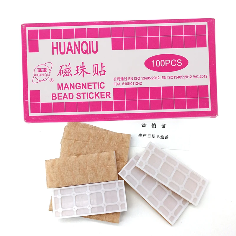 

100 pcs Magnetic beads therapy Auricular Ear Auriculotherapy Acupuncture Therapy Ear Vaccaria Seeds Stickers weight loss slim