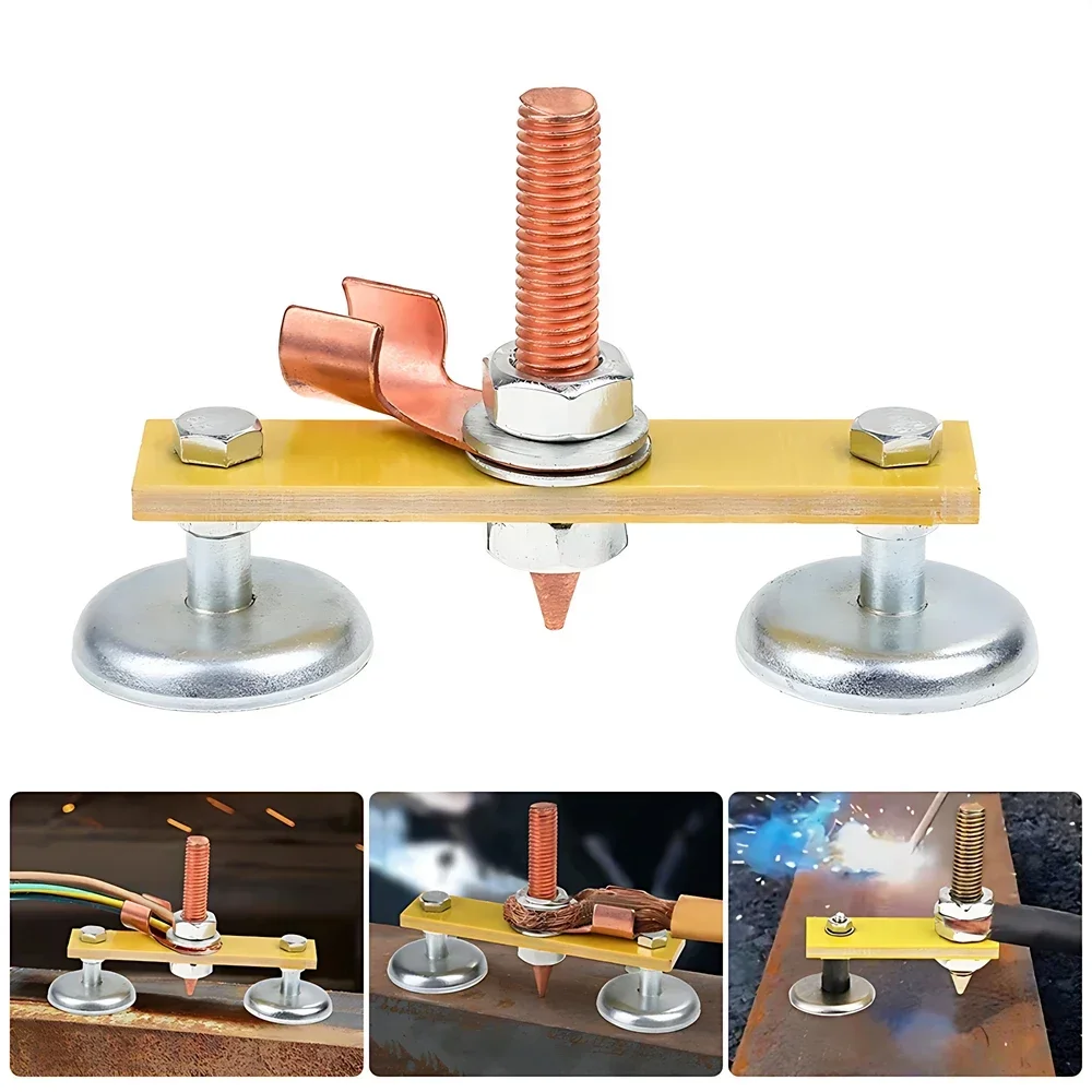 Lasmagneetkop Magnetisch Lassen Grondklem Houder Armatuur Sterke Lasplaat Metalen Reparatie Machine Grond Draad Klem