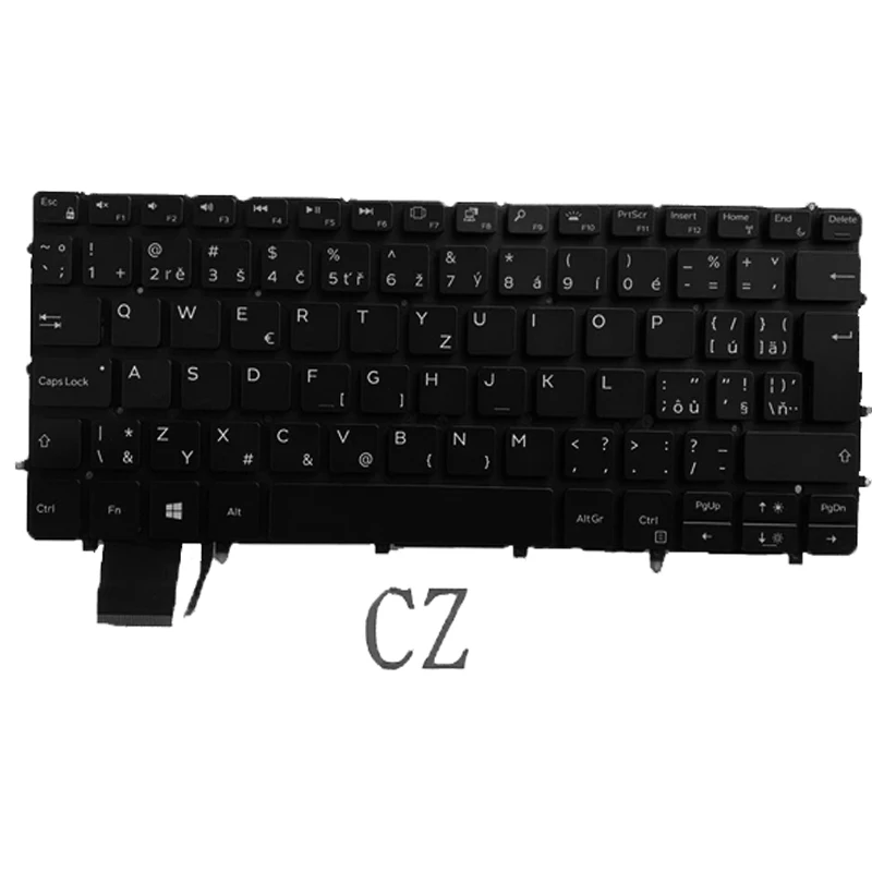 Tastiera Per Laptop Retroilluminata Ceca Per Dell Xps 9370 9380 Xps 13 7390 P82G Laptop Cz Layout