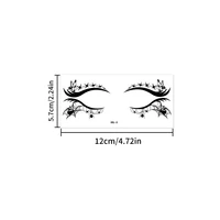 12pcs Halloween Eye Makeup Stickers, Waterproof and Removable Eyeshadow Replacement Kit, Halloween Party Supplies, Pumpkin Spide 5