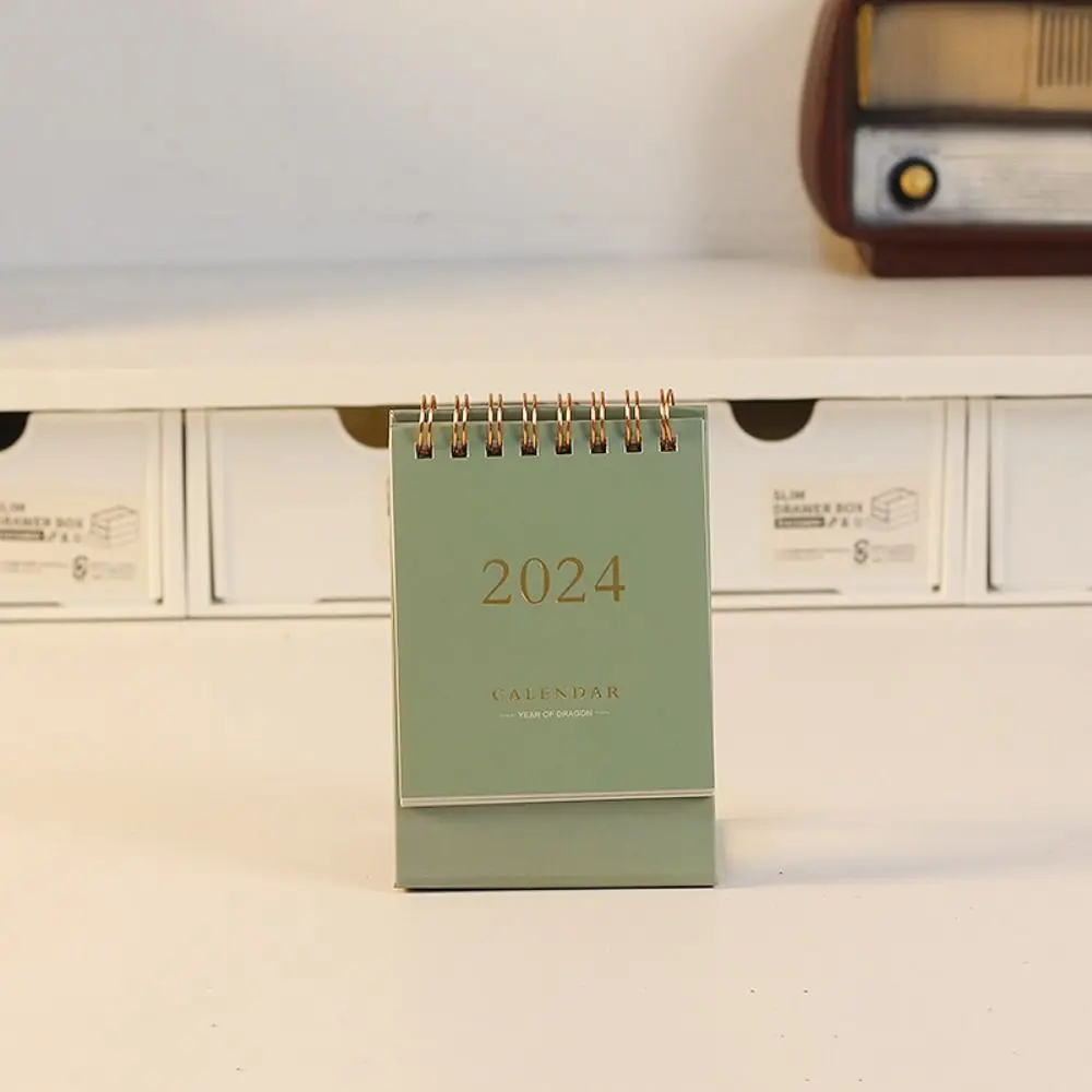Plánování mini psací stůl kalendář kreativní mini papír 2024 kalendář minimalismus dívat se na převrátit kalendář škola úřad