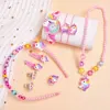 Children's Necklace Unicorn Quartz Watch Ear Clip Scrunchie Set Explosive European and American Ear Clip Scrunchie Ring 3