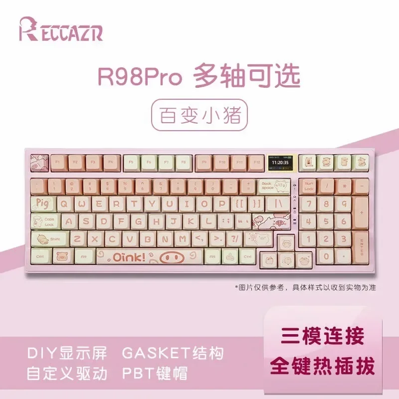 Reccazr カスタマイズ可能キーボード ピンク Amazon.com: Wireless Keyboard and Mouse Combo, Reccazr 2.4G