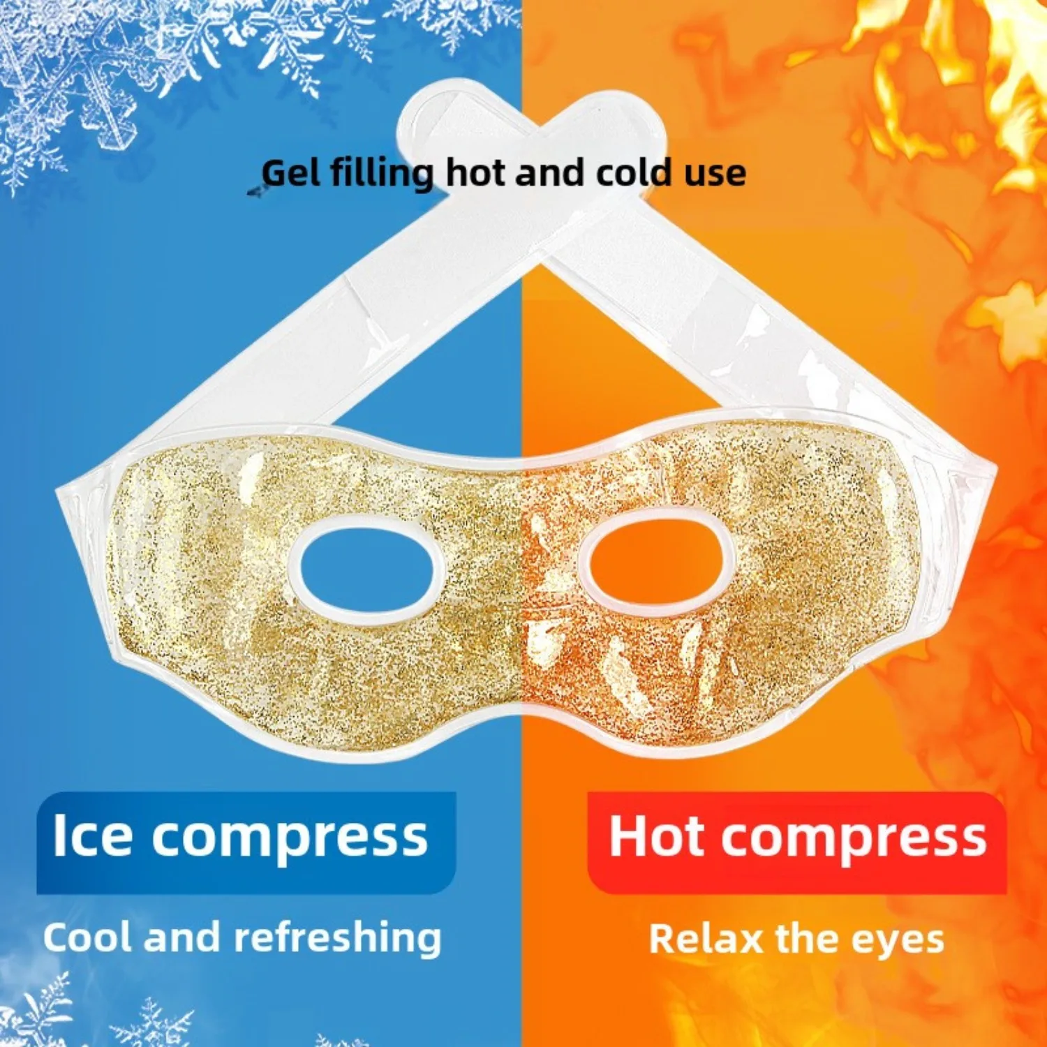 Ice Eye Mask Fatigue Relief Reduce Swelling Cold Eye Patch Relaxing Improve Sleep Summer Cooling Eye Pad Eyes Care Gel Patch