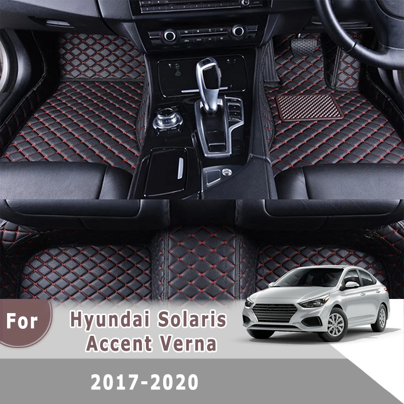 

RHD Car Floor Mats For Hyundai Solaris Accent Verna 2017 2018 2019 2020 Auto Interior Cover Accessories Decoration