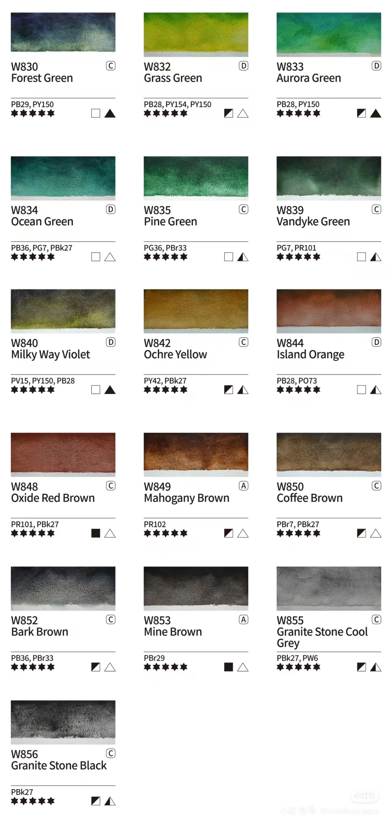 Mijello Two tone Granulation 34 color watercolor pigment sedimentation color 15ml  artist professional  beginner  Аквариум 2025 3