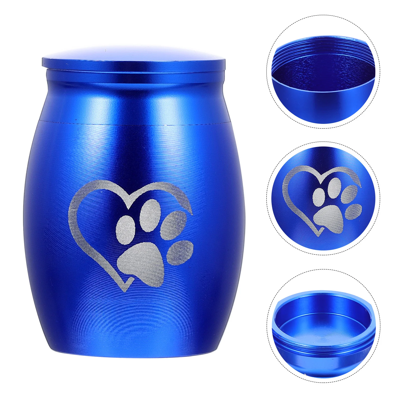 1Pc Stainless Steel Pet Urn Dog Cremation Memorial Keepsake Funeral Supplies Black Color Suitable For Room Bedroom Study