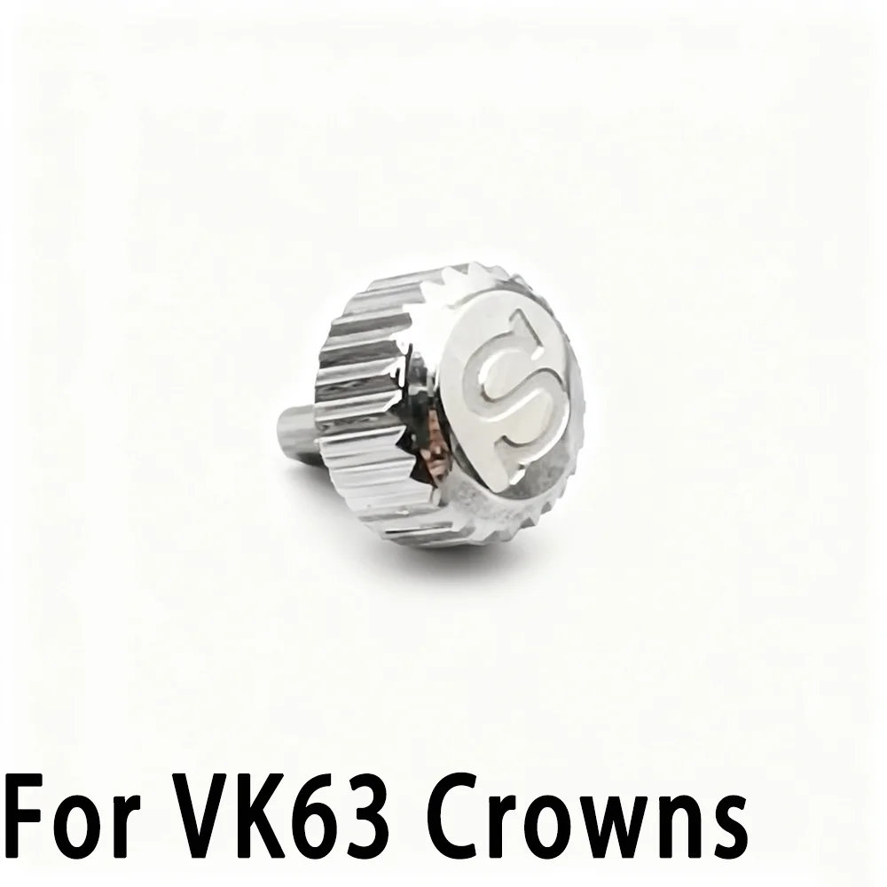 Stainless Steel 'S' Logo Crown for Men's Watch - Screw-in Type Replacement Accessory