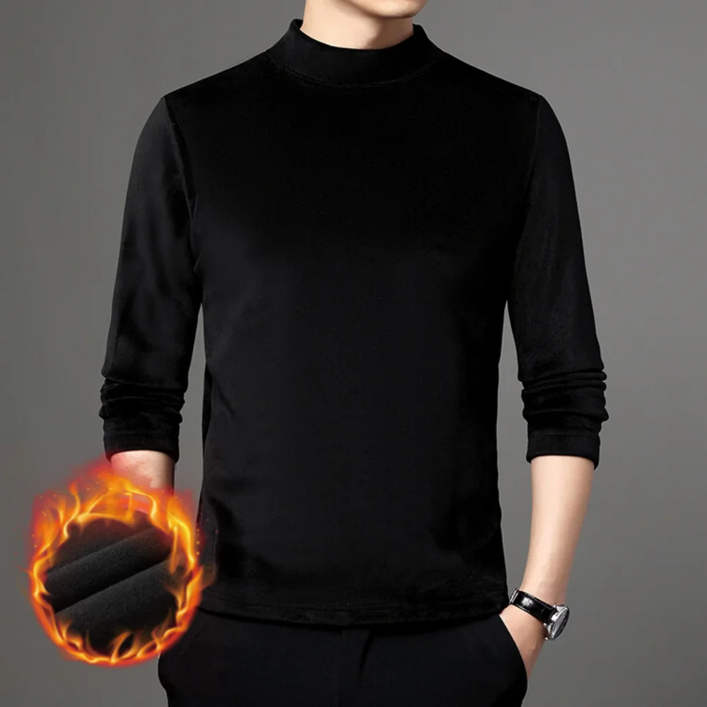 

New Fashion Men's Casual Long Sleeve Pullover Breathable Knitted Round Neck Soft Business Pullover Tops