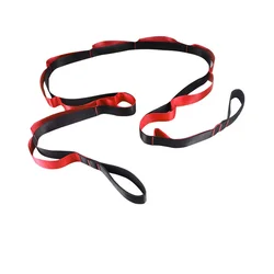 Enhanced Non - Elastic Stretch Strap for Yoga, Pilates, Dance, and Physical Therapy (Red)