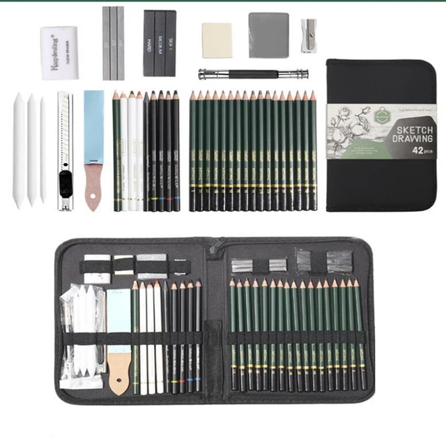 35Pcs Sketch Drawing Pencil Set Carbon Charcoal Graphite Stick Rod Graphing  Art Kit Zipper Case For Beginner Professional Artist - AliExpress