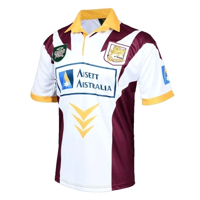 2024 BRISBANE BRONCOS 남성 폴로 럭비 저지 블랙 야구 모자, 모자 크기 S--5XL (사용자 정의 이름 및 번호)