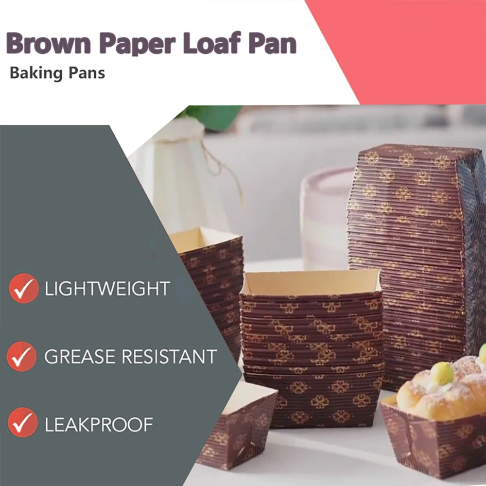 Foil Loaf Paper Mini Loaf Pans Baking Cups Mini Loaf Tin Paper