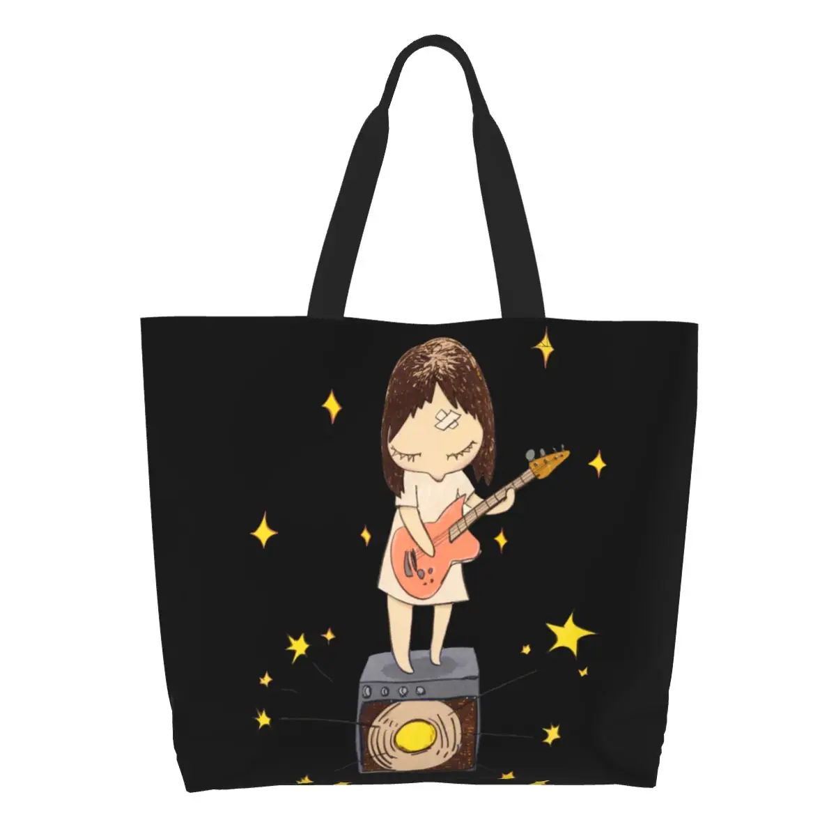 Nara Yoshitomo Guitar Girl Women Shoulder bag 40X50cm Tote bag Shopping handbag Convenient Travel Book