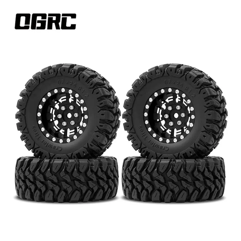 

OGRC 1.0 Plus Beadlock Wheels 7mm Negative Offset Wheel Rims Super Soft Sticky Tires for TRX4M SCX24 FCX24 AX24 1/24 1/18 RC Car