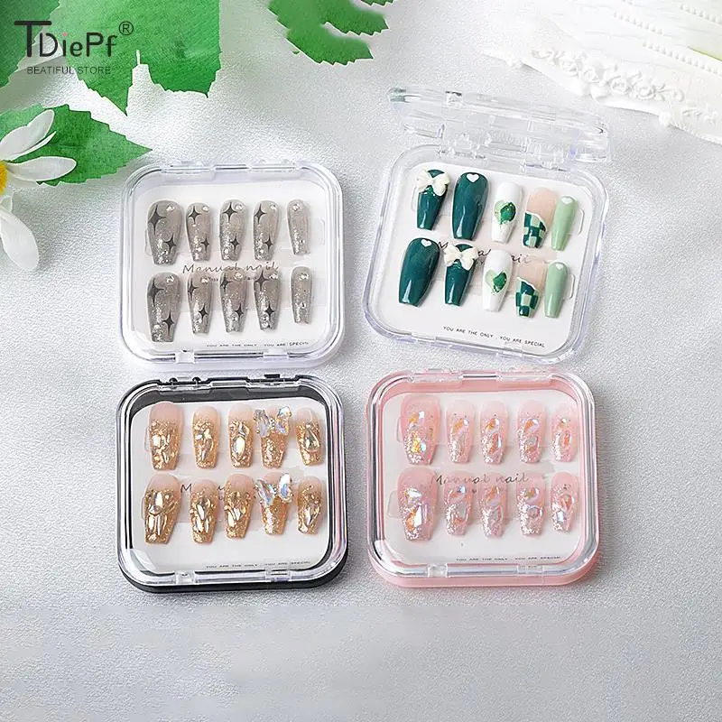 1Pcs Clear Nail Storage Box Acrylic Press On Nail Storage Case