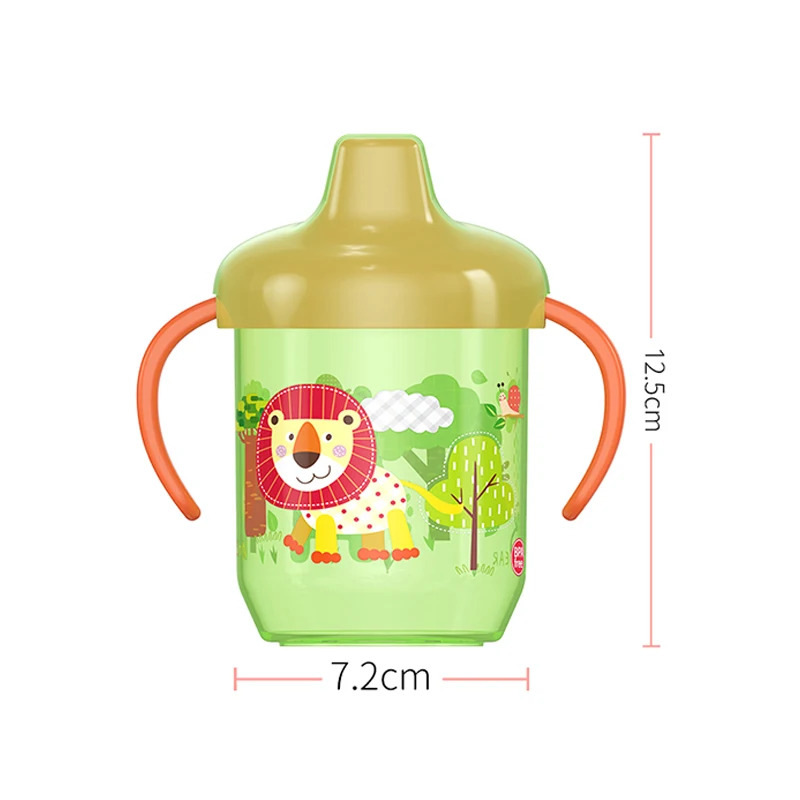 Cute Baby Feeding Cup with Straw BPA Free Portable Feeding Bottle Leak Proof with Handle Kids Training Baby Sippy Copos drinking cup drinking water bottle