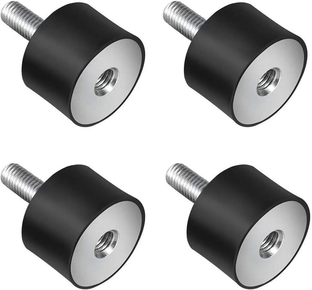 4X Silent Block Tampone In Gomma M6 M8 Smorzatore Di Vibrazioni Paraurti Filettati In Metallo