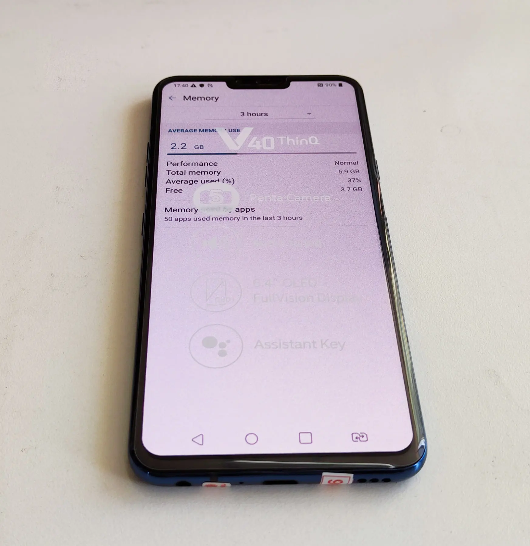 Unlocked Dual Sim LG V40 ThinQ 6.4" V405EBW 6GB+128GB/64GB V405EAW Qualcomm 845 (NO Polish/Hebrew Language) giffgaff refurbished phones