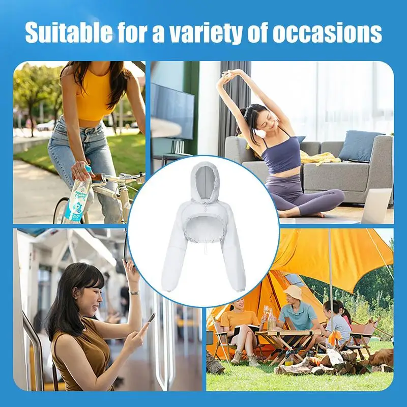 Sun Proof Clothes Waterproof Short UV Proof Hoodie Clothing Summer Long Sleeve Top For Picnic Travel Driving