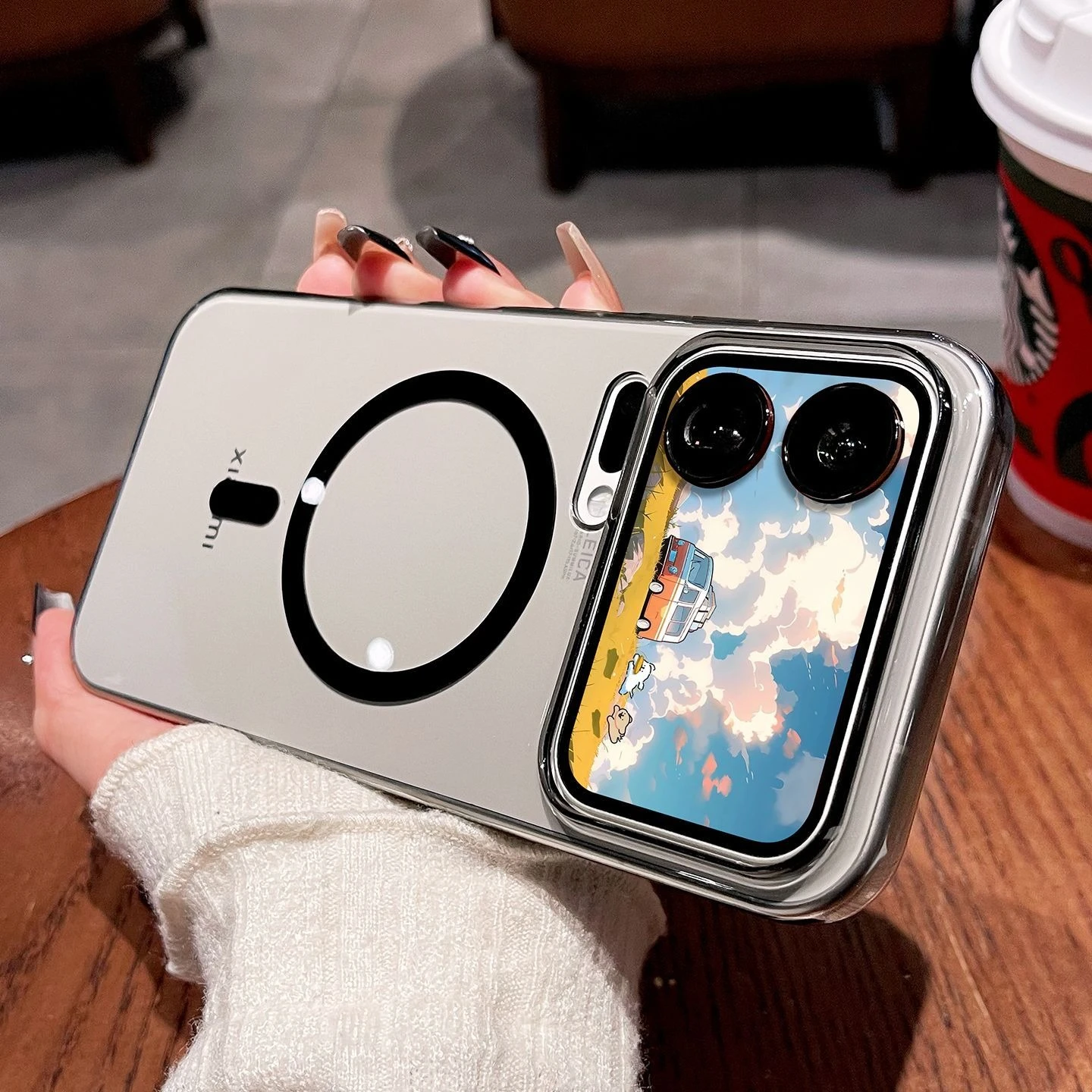 Ultra-Thin Crystal Clear Acrylic Phone Case – Shockproof Magnetic Shell with Magsafe Compatibility