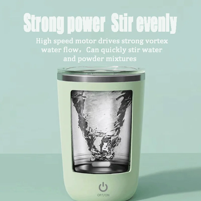 Magnetic Automatic Mixing Cup, 304 Stainless Steel Rechargeable Portable Coffee Cup, Automatic Mixing Stainless Steel Cup 3
