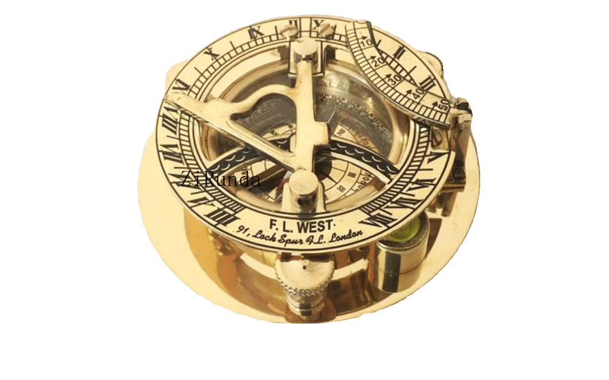 *Return pure copper products Sundial ornament Compass