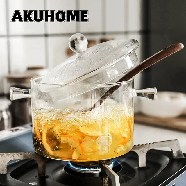 Transparent Glass Soup Pot With Lid Kitchen Cookware Set Nonstick Frying Pan  Transparent Household Heat Resistant Cooking Pot - Soup & Stock Pots -  AliExpress