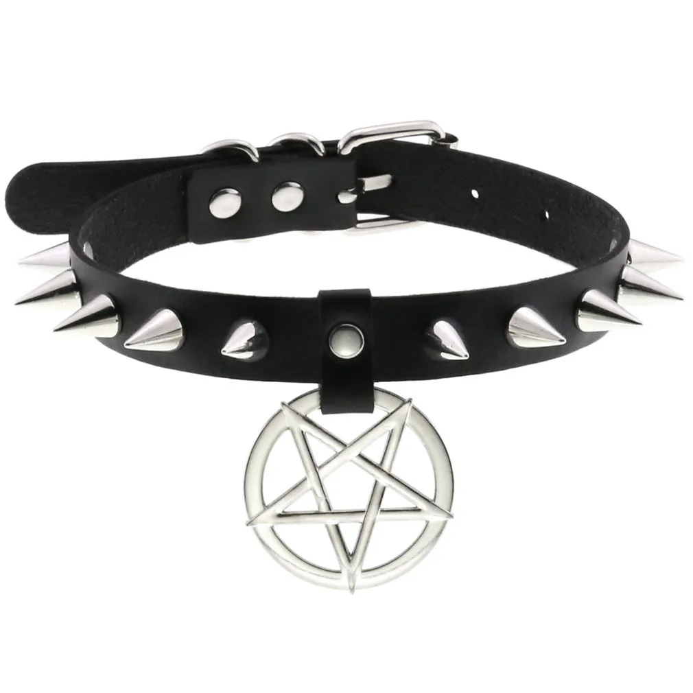 Velvet choker necklaces Metal choker necklace Lace choker necklaces Women jewelry Torques Necklace Gothic PU Leather Tassel Chain Choker Collar Necklace For Women Men Body Chain Jewelry