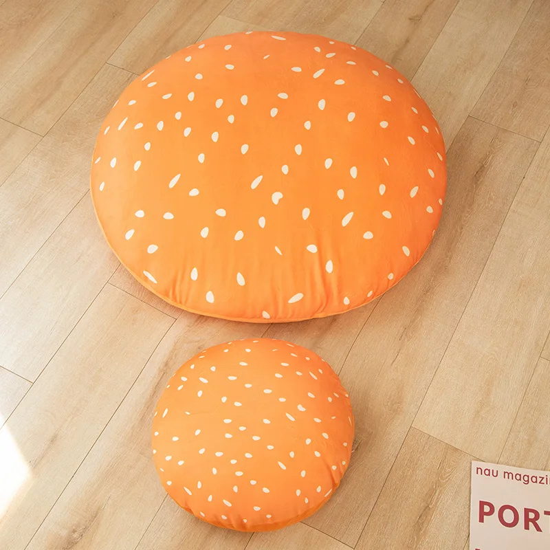 45/90CM Hamburger Composition Plush Rug Floor Mat Cushion Pillow Cushion 6