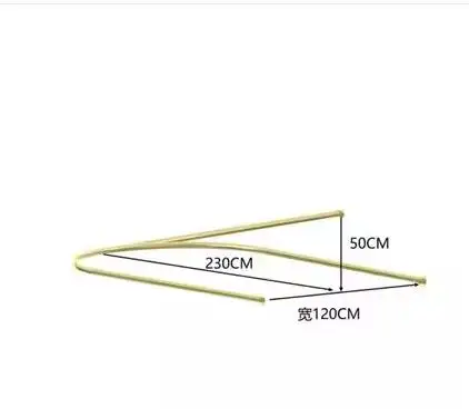 Description Picture 5 of itemBeauty salon partition curtain Wrought iron U-shaped curtain rod health treatment bed Beauty bed compartment pull curtain curtai