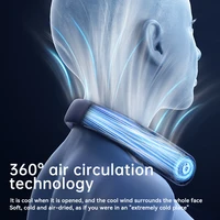 Xiaomi 8000mAh USB ventilateur de cou suspendu Portable sans lame Mini Rechargeable muet LED affichage numérique ventilateurs électriques refroidisseur d'air chaud 2