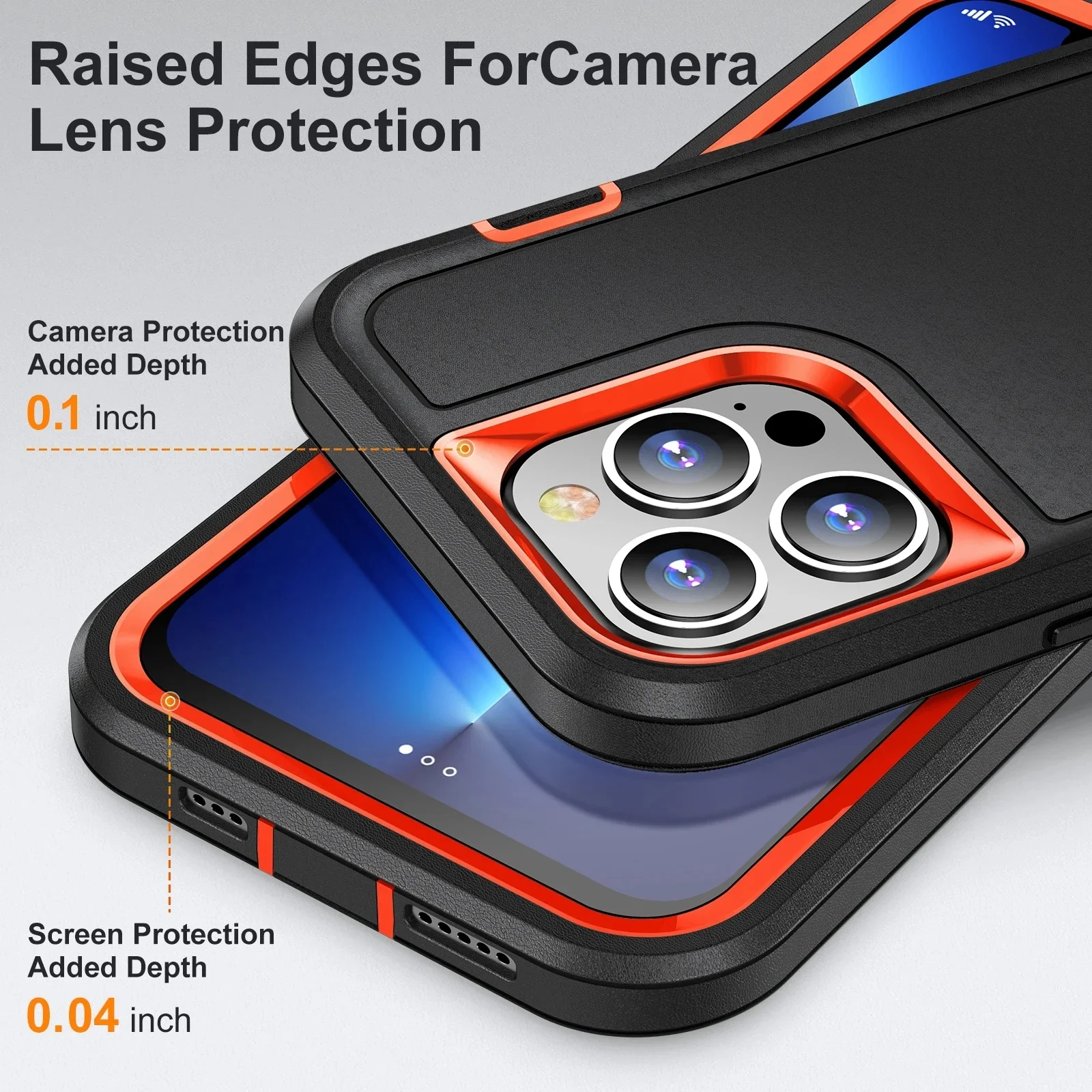 Hybrid Heavy Duty Armor for IPhone 16 15 14 13 12 11 XR XS Pro Max 7 8 Plus 3IN1 Otter Case Box Hard Full Protection Cover_voghion.com