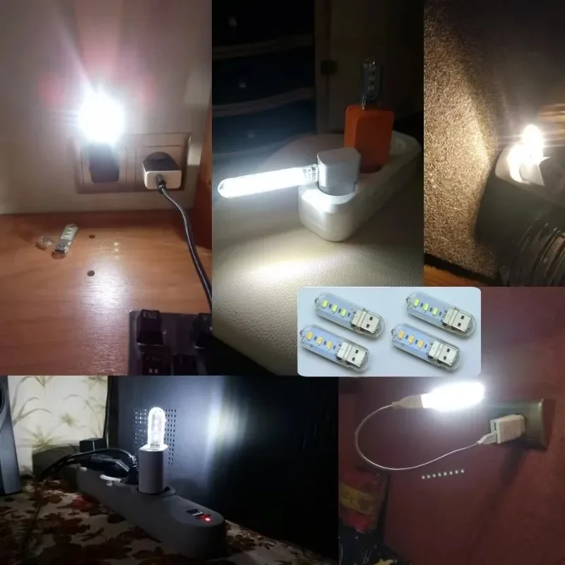 미니 5V USB Led 밤 빛 3-24LED 책 빛 보조베터리 PC 노트북에 대 한 터치 스위치와 램프 옆에 휴대용 독서 책상