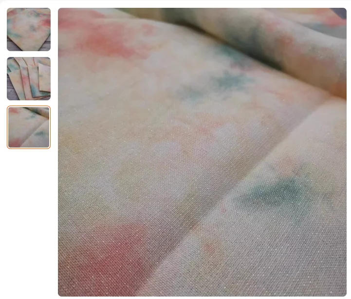 Cross stitch hand dyed fabric customization cross stitch fabric 14CT/16CT/18CT/22CT/25CT/28CT/32CT maple leaves
